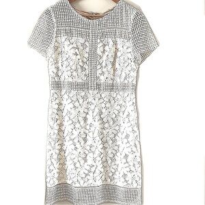 Donna Ricco White Sheath Mini Dress